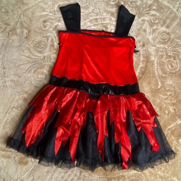 Girl Devil Costume Dress Only Size 7-8 Years - Picture 9 of 16